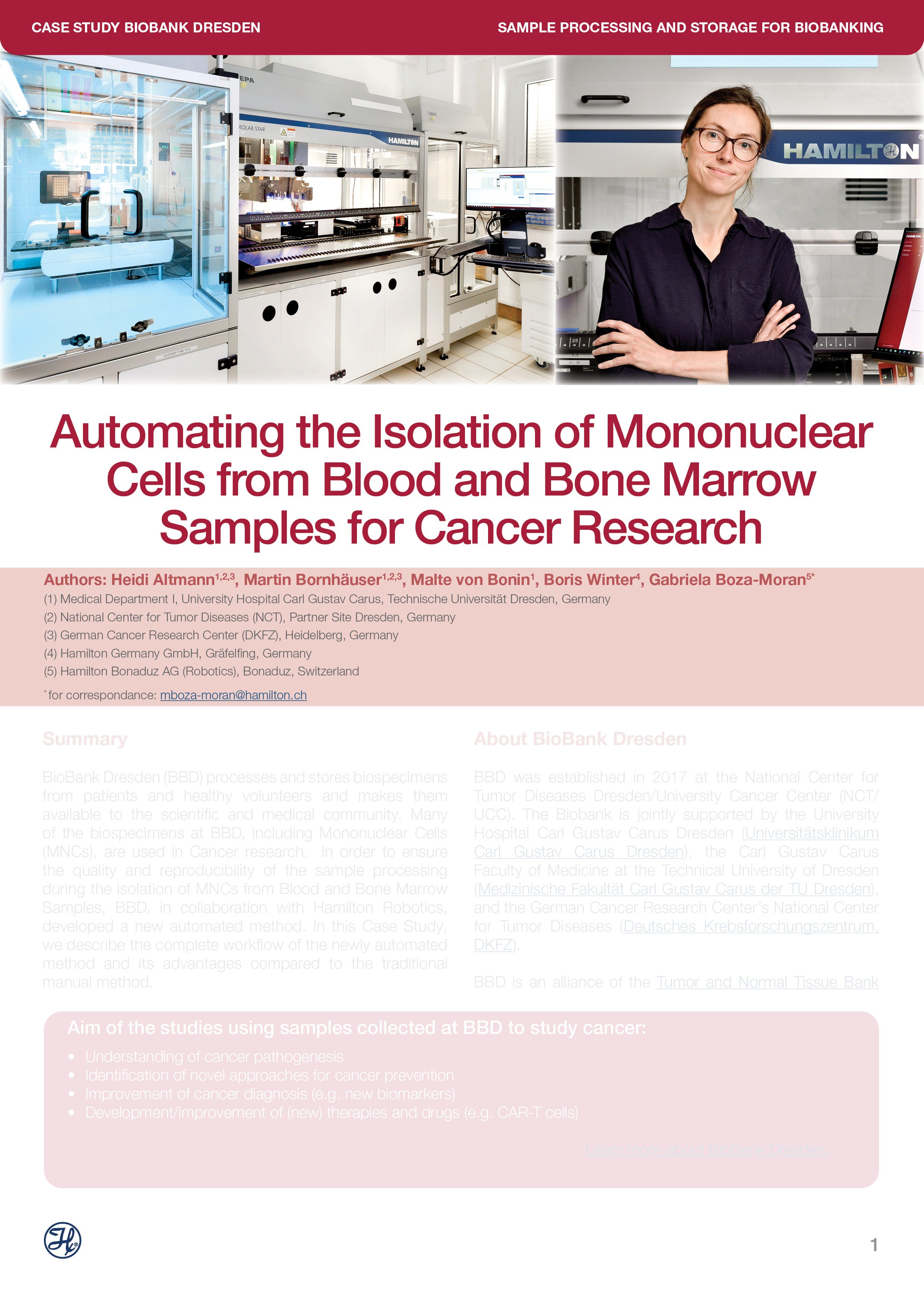 Case Study Biobank Dresden First Page covered