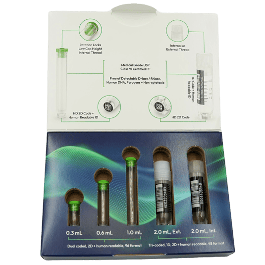 Hamilton Sample Tube Package Open